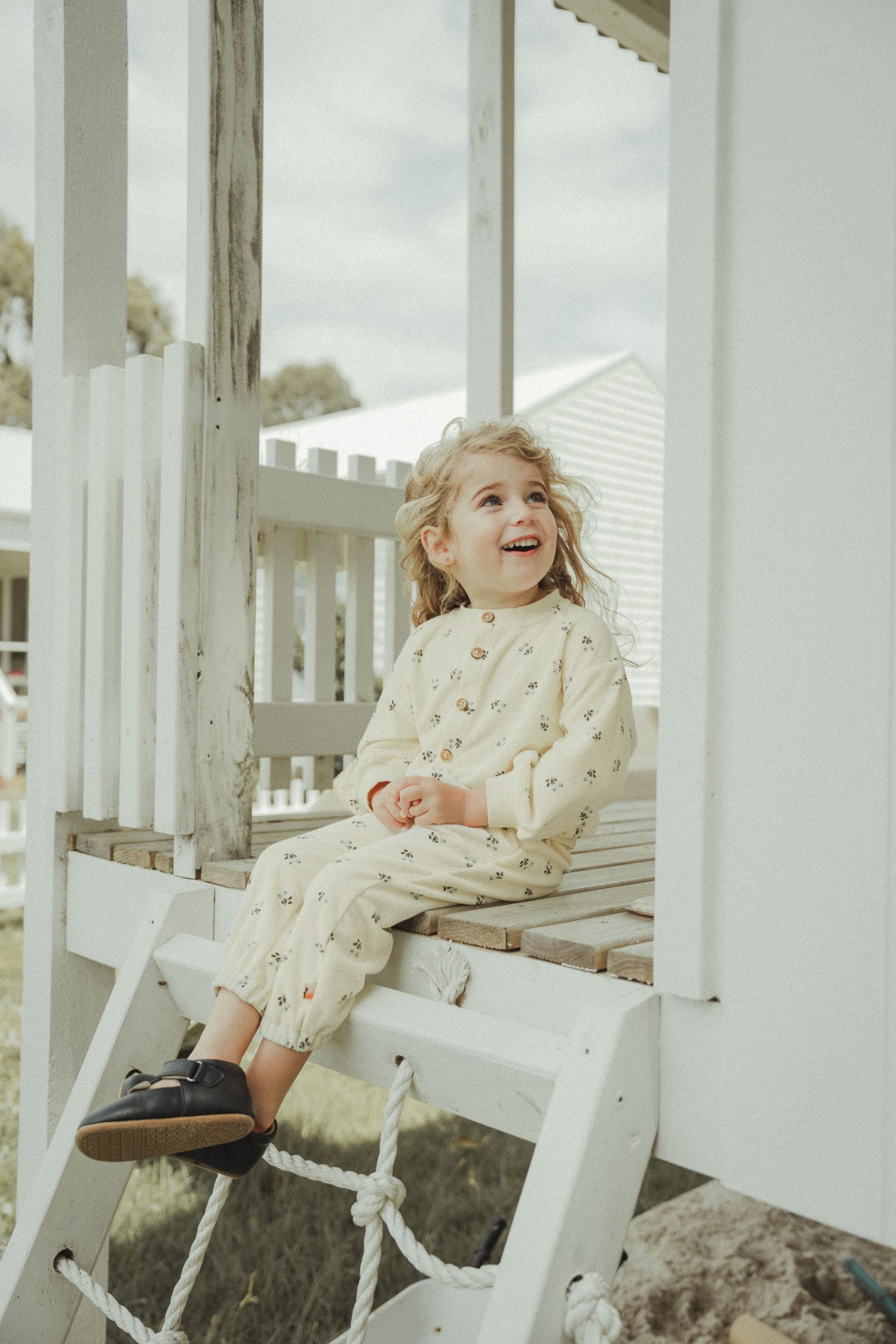 wirrawirra organic newborn clothes blueberry printed knitted shirt blueberry 24 Spring Boys Girls New Arrivals Sweatshirts